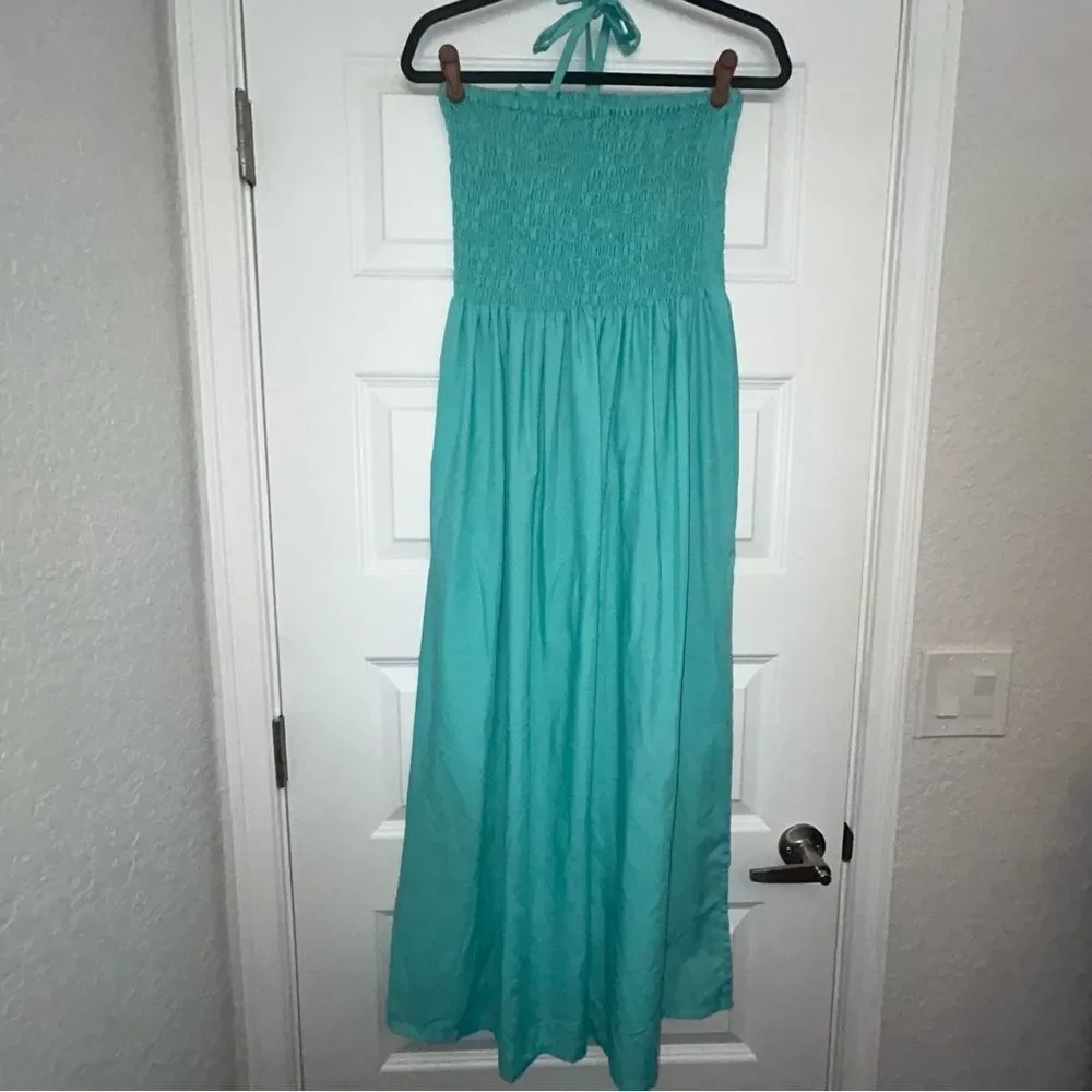 La Leela Smocked Halter Maxi Dress